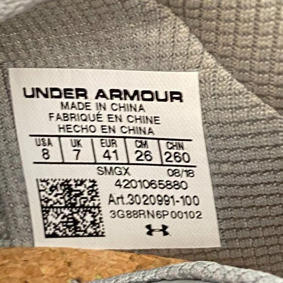 Under Armour Men\'s UA Tour Tips Knit SL Gray Golf Shoes 3020991-100 Size 8 main image 9